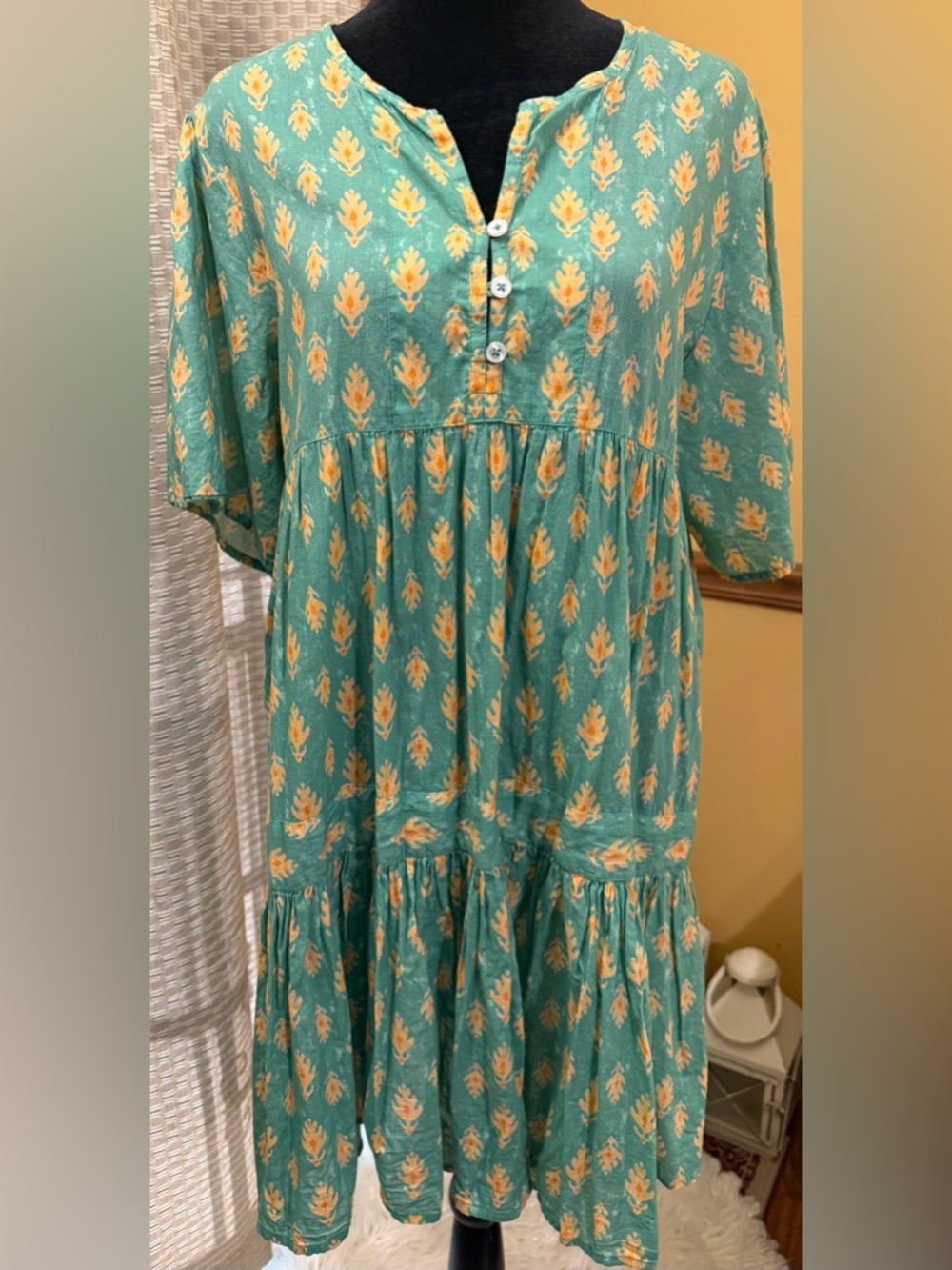 Marea Tiki Dress 100% Cotton - Picture 4 of 12